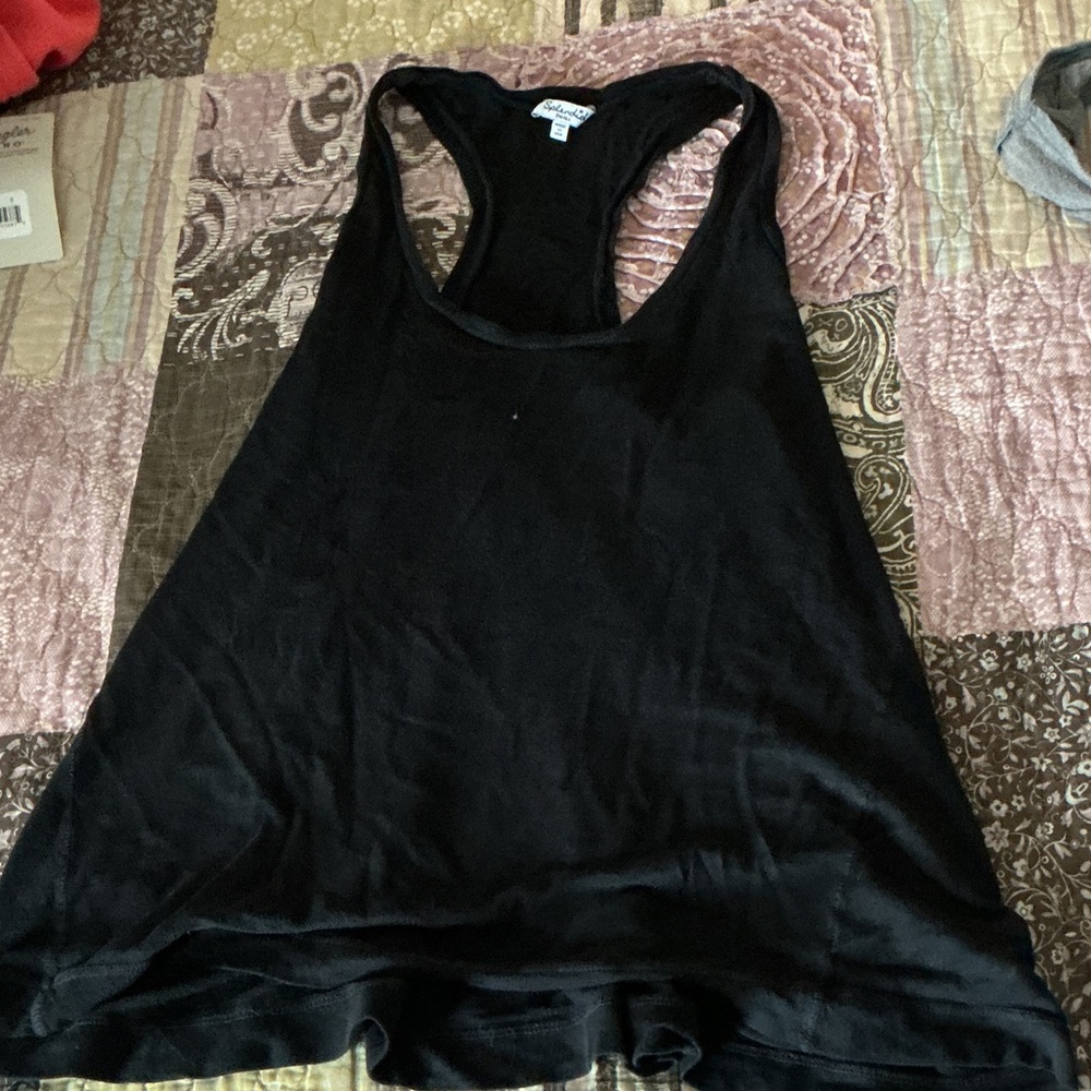 Splendid Black Racerback Tank Top